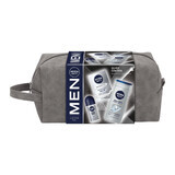 Nivea Men Silver Control set, bálsamo para después del afeitado, antibacteriano, 100 ml + antitranspirante roll-on, 48h, 50 ml + gel de ducha 3 en 1 para rostro, cuerpo y cabello, 250 ml