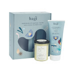 Hagi Herbal Mi set, loción corporal, 200 ml + vela de soja, Naranja picante, 215 ml