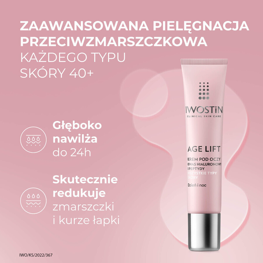 Set Iwostin Age Lift, cremă de zi, ten normal și mixt, SPF 15, 50 ml + cremă de ochi, zi și noapte, 15 ml