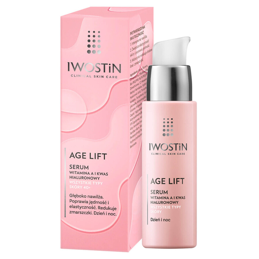 Iwostin Age Lift set, crema de día, piel normal y mixta, SPF 15, 50 ml + crema de ojos, 15 ml + sérum antiarrugas, 30 ml