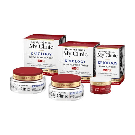 Janda My Clinic Kriology 60+ set, crema de día 50 ml + crema de noche 50 ml + crema de ojos 15 ml