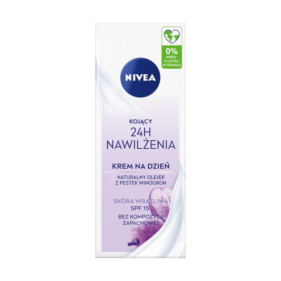 Nivea 24H Hydration, Kalmerende Dagcrème, SPF 15, 50 ml