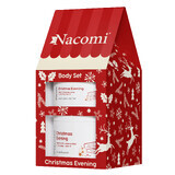 Nacomi Christmas Evening set, manteca corporal cremosa, 100 ml + exfoliante corporal espumoso, 200 ml