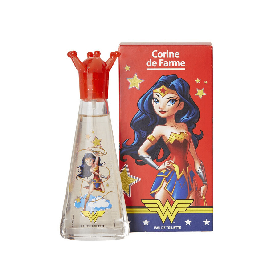 Corine De Farme Set Disney Wonder Woman, eau de toilette, 30 ml + gel de ducha, 300 ml + pinzas para el pelo, 2 piezas + pulsera, 1 pieza