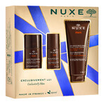 Set Nuxe Men, gel idratante multifunzionale per il viso, 50 ml + deodorante roll-on, 50 ml + gel doccia, 200 ml