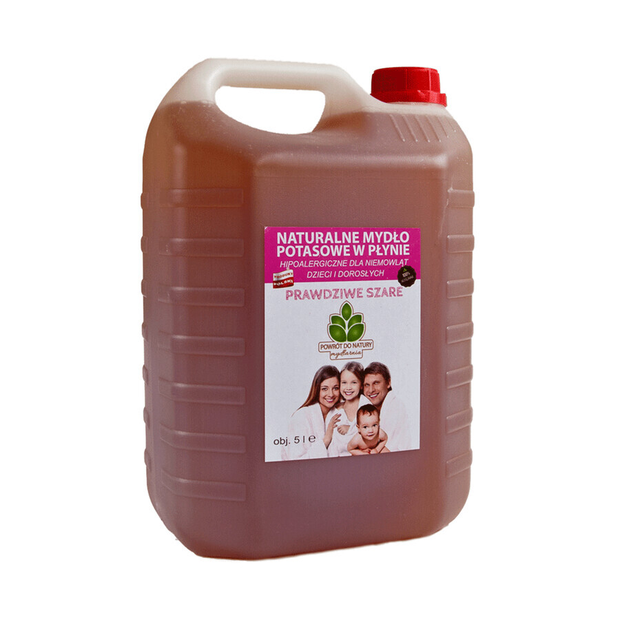 Back to Nature, natural gray potash liquid soap, stock, 5 l