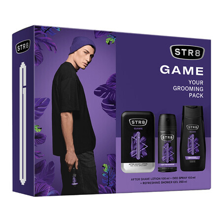 STR8 Juego, aftershave, 100 ml + desodorante en spray, 150 ml + gel de ducha, 250 ml