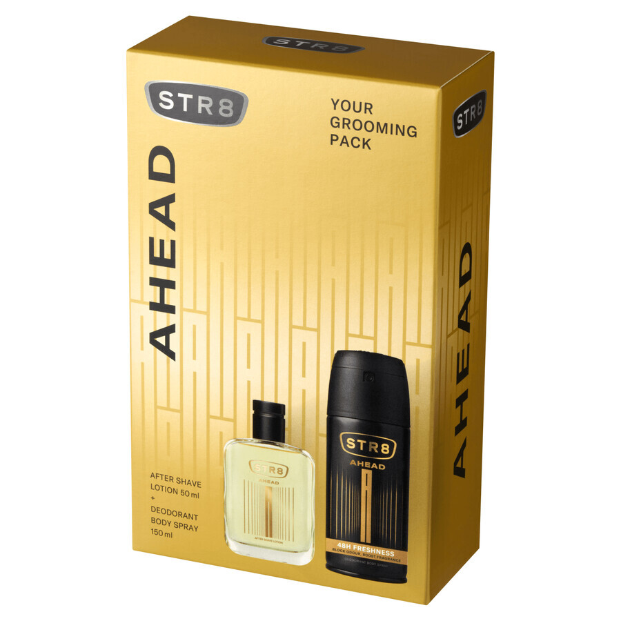 STR8 Ahead set, aftershave, 50 ml + desodorante en spray, 150 ml