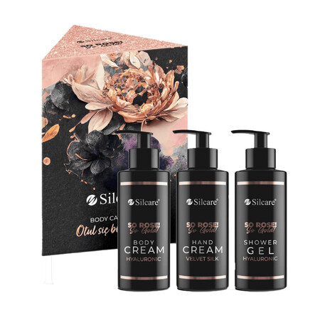 Silcare So Rose! So Gold! lozione corpo, 250 ml + gel doccia, 250 ml + crema mani, 250 ml