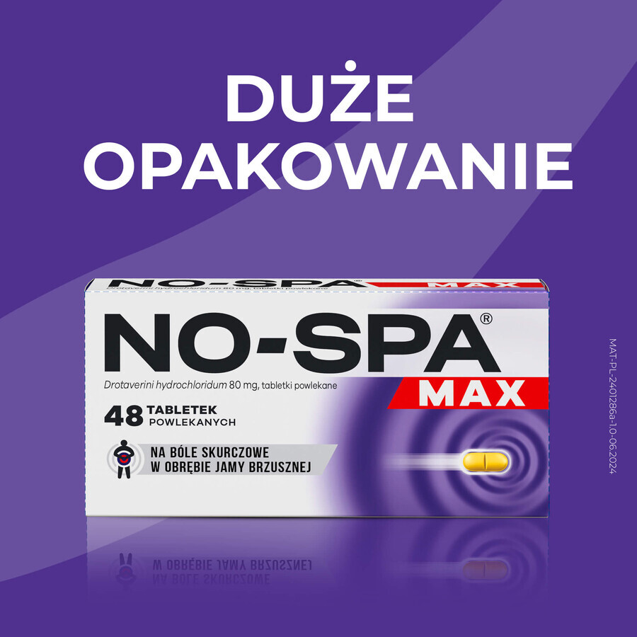 No-Spa Max 80 mg, 48 comprimidos