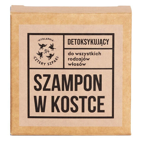 Cztery Szpaki, champú desintoxicante en barra, 75 g