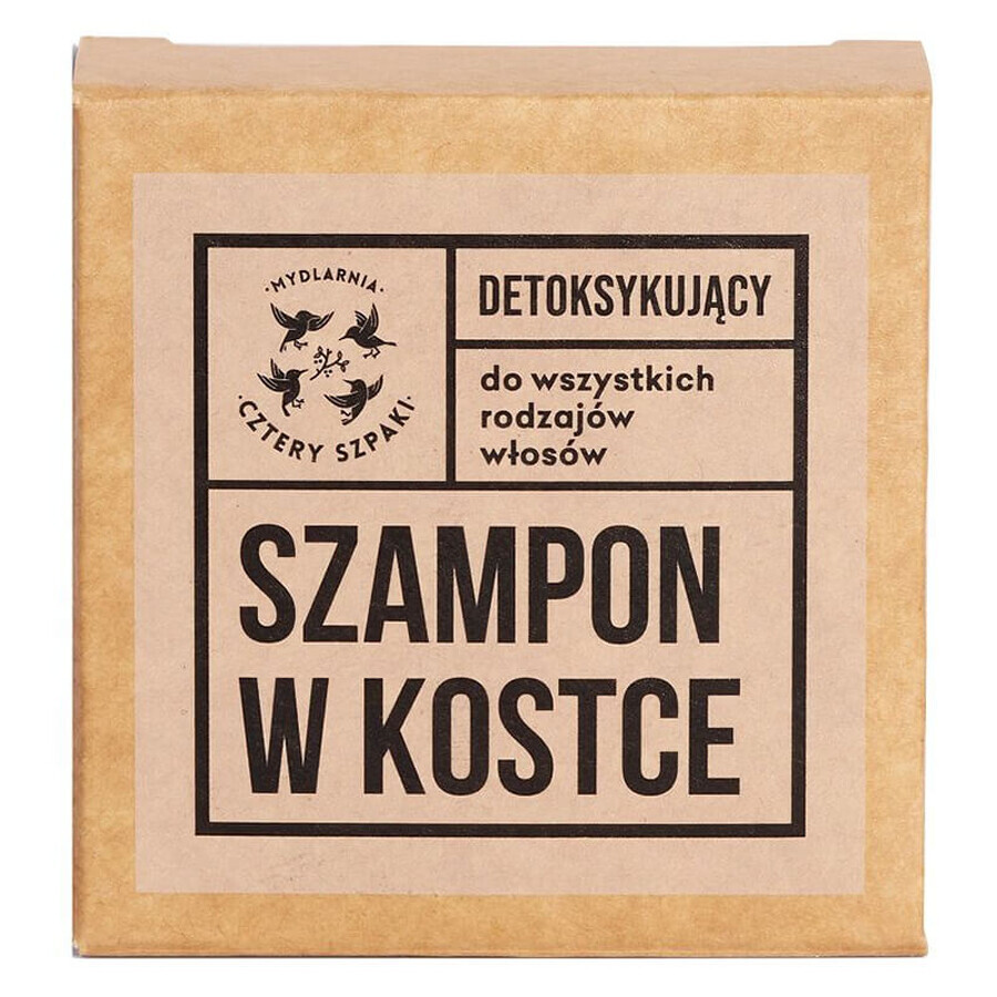 Cztery Szpaki, champú desintoxicante en barra, 75 g