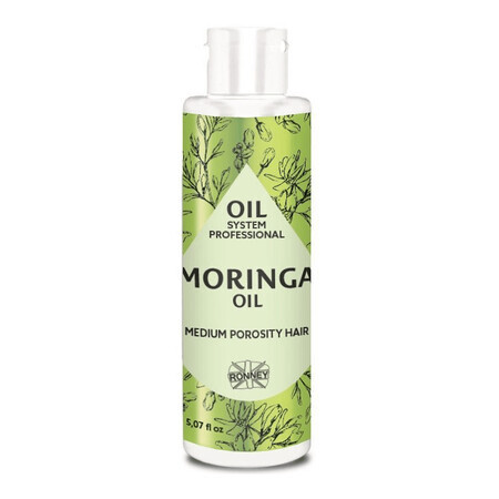 Ronney Professional Oil System Medium Porosity Hair, ulei pentru păr cu porozitate medie cu ulei de moringa, 150 ml