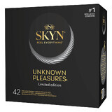 Unimil Skyn ​​​​Unknown Pleasure, un misterioso juego de condones sin látex, 42 piezas