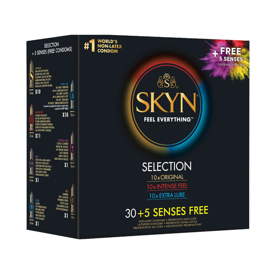 Unimil Skyn Selection, condom set, 30 pcs + 5 pcs free