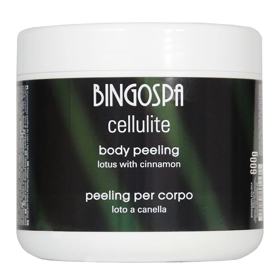 Bingospa Cellulite, exfoliante corporal de canela y loto, 600 g