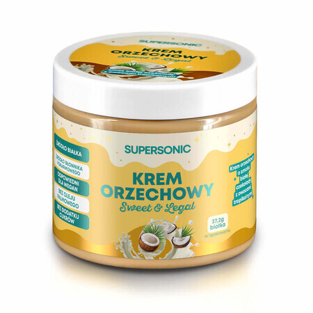 Supersonic, hazelnootcrème, witte chocoladesmaak met tropische vruchten, 160 g