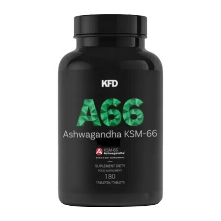 KFD A66 Ashwahandha KSM-66, 180 tabletas