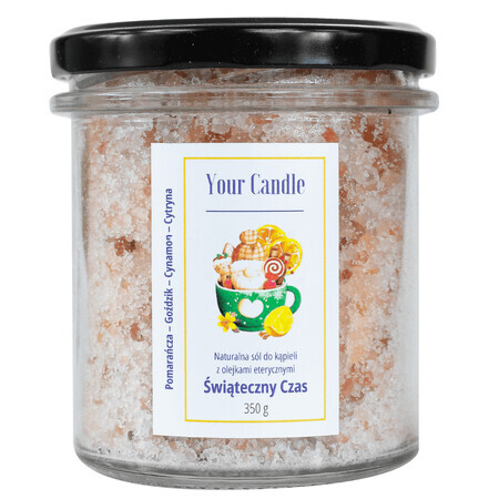 Your Candle, sel de bain naturel aux huiles essentielles, Noël, 350 g