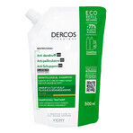 Vichy Dercos Anti Dandruff DS, champú anticaspa, cabello seco, recambio, 500 ml