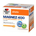 Doppelherz Shots Magnesio 400, líquido, sabor naranja y limón, 25 ml x 20 ampollas