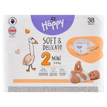 Bella Baby Happy, pannolini, taglia 2 Mini, 3-6 kg, 38 pz.