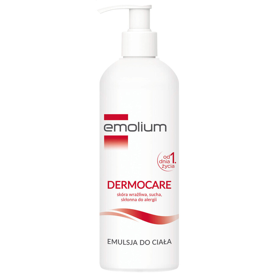 Emolium Dermocare Set, Körperemulsion, 400 ml + cremiges Waschgel, 400 ml + Badeemulsion, 50 ml gratis