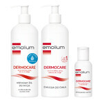 Emolium Dermocare Set, Körperemulsion, 400 ml + cremiges Waschgel, 400 ml + Badeemulsion, 50 ml gratis