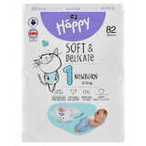 Bella Baby Happy, pannolini, taglia 1 Neonato, 2-5 kg, 82 pz.