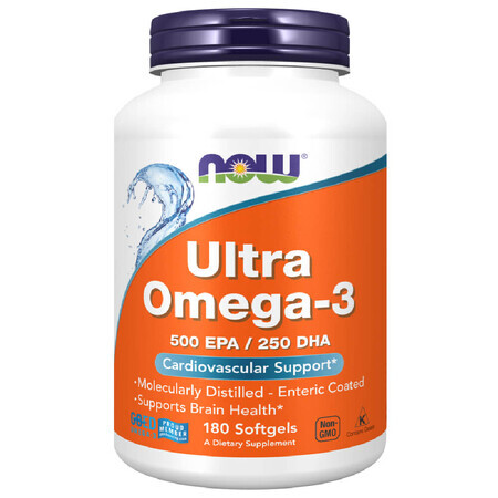 Now Foods Ultra Omega-3, 180 cápsulas blandas