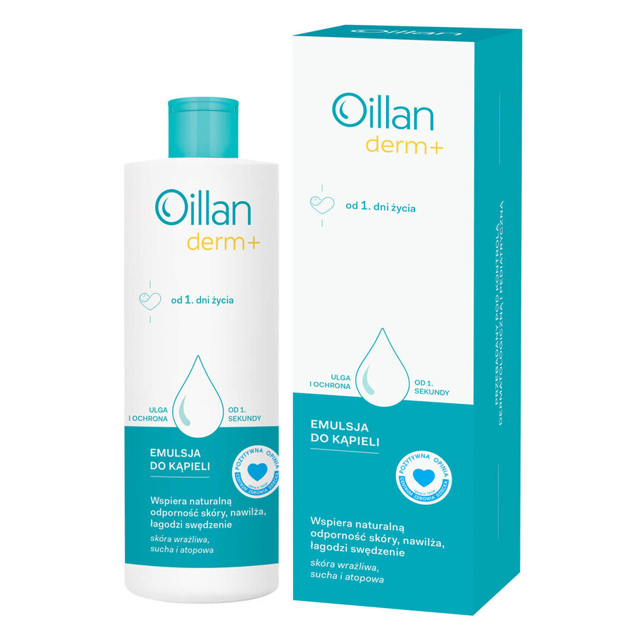 Set Oillan Derm+, bademulsie, vanaf dag 1 van het leven, 2 x 400 ml