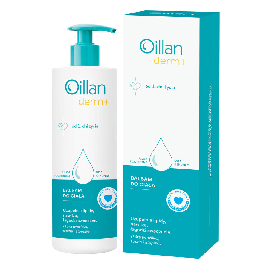 Set Oillan Derm+, bálsamo corporal, a partir del 1 día de edad, 2 x 400 ml