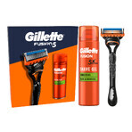 Gillette Fiusion 5 Set, Rasiermesser, 1 Stück + Rasiergel, 200 ml