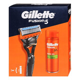 Gillette Fusion 5 set, razor, 1 pc + shaving gel, 200 ml