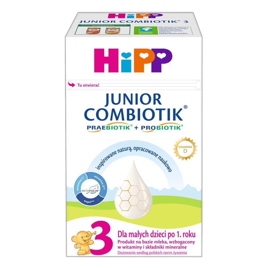 HiPP 3 Junior Combiotik, producto a base de leche, después de 1 año, 550 g