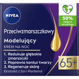 Nivea, crema modeladora antiarrugas 65+, noche, 50 ml