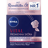 Nivea Vital Piel Radiante, crema de noche antiarrugas, pieles maduras, 50 ml