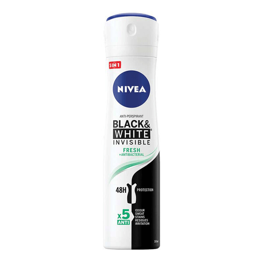 Deodorante spray Black & White Invisible Fresh, 150 ml, Nivea