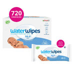 WaterWipes Bio, toallitas húmedas, agua, desde el nacimiento, 12 x 60 uds.