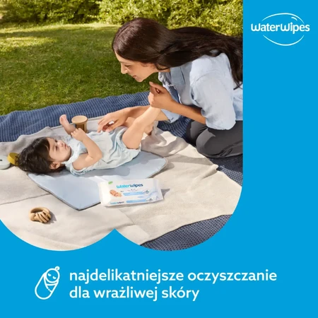 WaterWipes Bio, wet wipes, water, from birth, 12 x 60 pcs