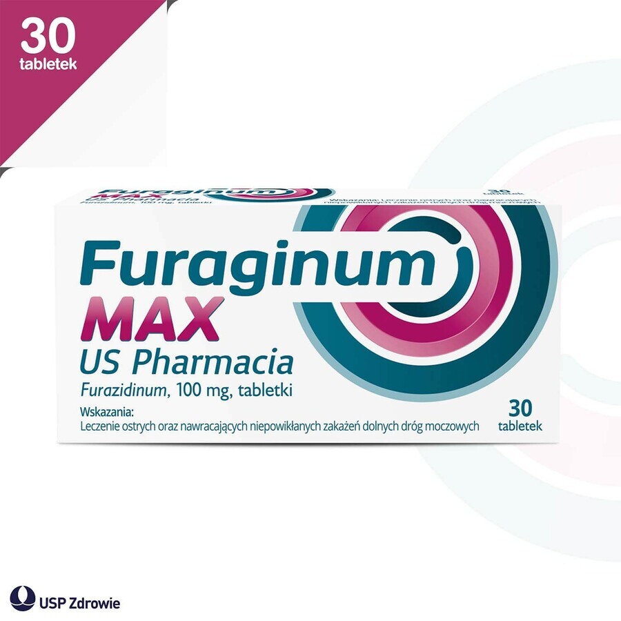 Furaginum Max US Pharmacia 100 mg, 30 comprimés