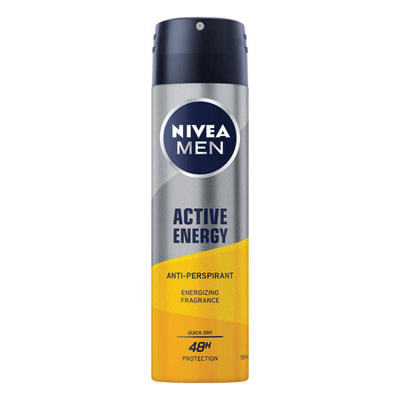 Desodorante en spray para hombre Active Energy, 150 ml, Nivea