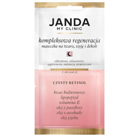 Janda My Clinic Collagen Threads Mask for face, neck and décolleté, Pure Retinol, 8 ml