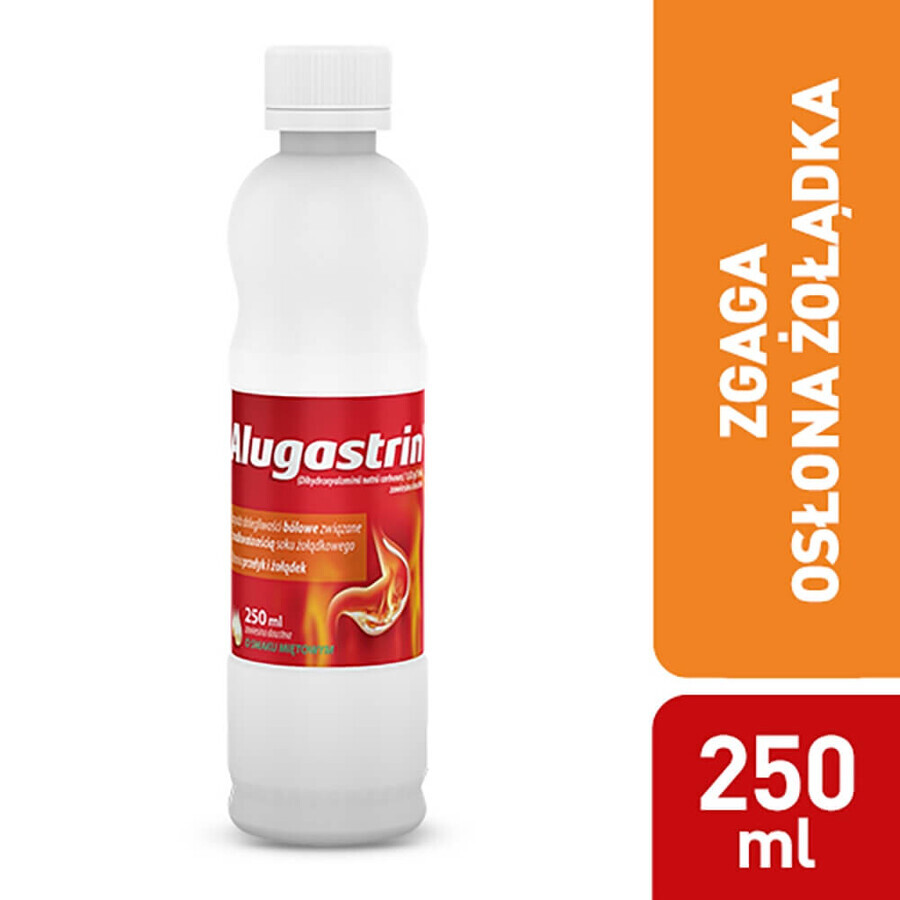 Alugastrin 1,02 g/ 15 ml, sospensione orale, gusto menta, 250 ml