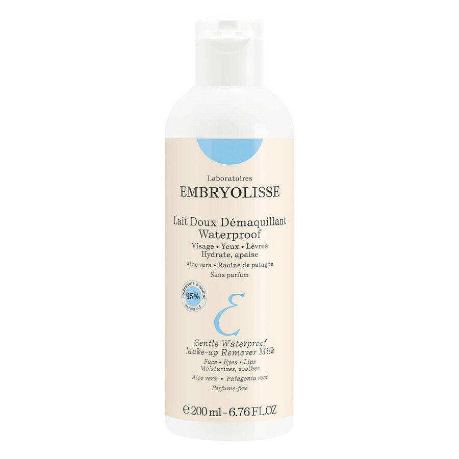 Embryolisse, leche limpiadora para cosmética resistente al agua, 200 ml