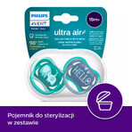 Avent Ultra Air, fopspeen, silicone, symmetrisch, jongen, SCF349/18, vanaf 18 maanden, 2 stuks