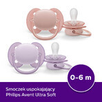 Avent Ultra Soft, Schnuller, Silikon, symmetrisch, Mädchen, SCF091/31, 0-6 Monate, 2 Stück