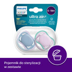 Avent Ultra Air, chupete calmante, silicona, simétrico, unisex, SCF085/34, 6-18 meses, 2 piezas