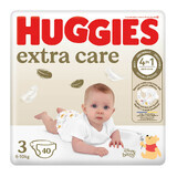 Huggies Extra Care, couches, Disney, taille 3, 6-10 kg, Jumbo, 40 pcs