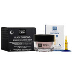 Set que incluye de regalo MartiDerm Black Diamond Epigence 145 Sleeping Cream, crema facial de noche, 50 ml + Platinum Night Renew, potenciador de noche, 2 ml x 5 ampollas